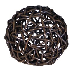Large Espresso Spun Wicker Ball