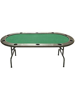 Fold-away Green Felt Texas Hold 'Em Poker Table
