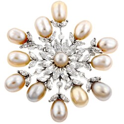 Silvertone CZ Snowflake Pin Silvertone-CZ-Snowflake-Pin
