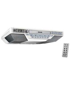 Philips Kitchen Clock Radio and CD Player w/ Bass (Refurb)