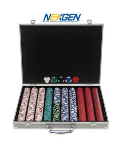 1000 Nexgen Vegas-style Casino Poker Chips in Case