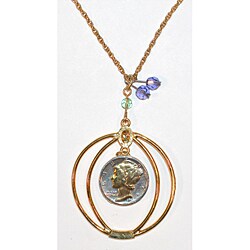 Silver Collectible Mercury Dime Necklace