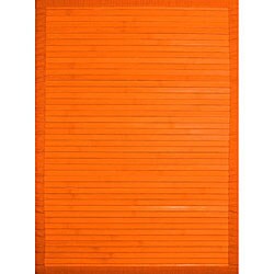 Handmade Orange Bamboo Runner (2' x 7')