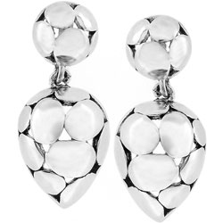 Silvertone Antique-inspired Hammered Earrings