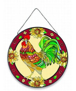 Tuscany Art Glass Suncatcher Window Panel