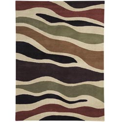 Hand-tufted Fantasia Camo Wool Rug (2'11 x 4'11)