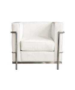 LC White Leather Chair