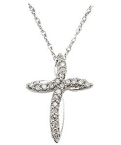 Sterling Silver 1/6ct TDW Diamond Necklace