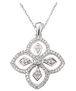 Sterling Silver 1/4ct TDW Diamond Necklace