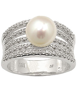 Sterling Silver 1/6ct TDW Diamond Frieda Ring