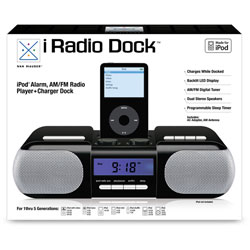 IPod IRadio Speaker Dock/ Charger W/ Clock $49.99