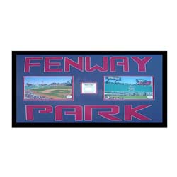 Fenway Park Photo with Piece of Used Game Base
