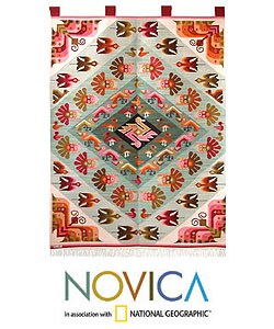 'Birds and Butterflies from My Home' Tapestry (Peru)