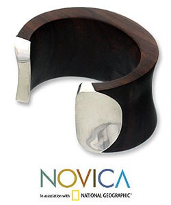 Sterling Silver and Wood 'Character' Bracelet (Indonesia)