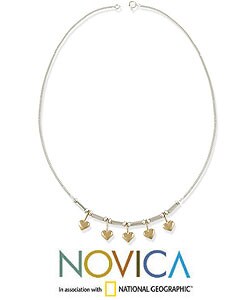 'Five Dancing Hearts' Goldplated Necklace (Mexico)