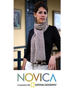 Alpaca Wool 'Walnut Surprise' Scarf (Peru)