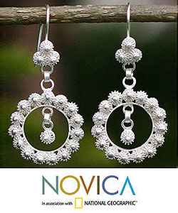 'Filigree Princess' Silver Earrings (Peru)
