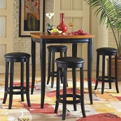 Newport Black/ Cherry 5-piece Dining Set