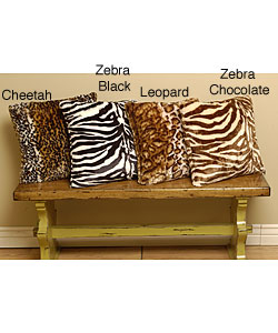 Animal Print Faux-Fur Throw Pillows (Set of 2)