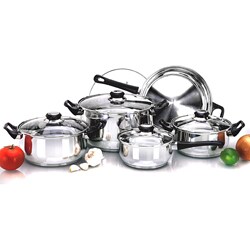 Overstock - Durable 10-piece Stainless Steel Cookware Set - $49.99