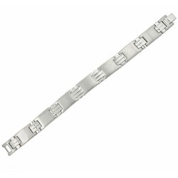 Stainless Steel Double Hinged Link Bracelet