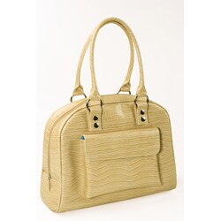 JP Lizzy Cate Diaper Bag Tote in Croc Au Lait Tan