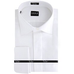 O.H.H.A. Men's White Tonal Stripe Dress Shirt