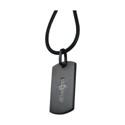 Stainless Steel Dog Tag with Cross Necklace