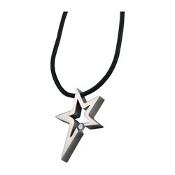 Stainless Steel Sleek Star Design Necklace