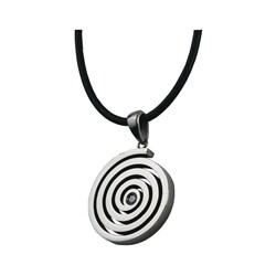 Stainless Steel Spiral Swirl Design Necklace