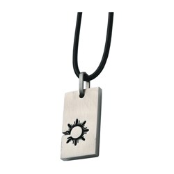 Stainless Steel Unique Sun Design Necklace