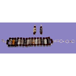 Black Onyx Bracelet and Earring Set (Colombia)