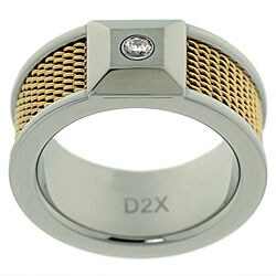 DIAMANTE di UOMO GTS STAINLESS MESH RING