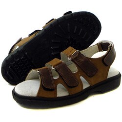 Sandbaggers Lucy Black on Tan Ladies' Golf Sandals