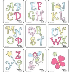 Cuttlekids Fairy Alphabet Dies