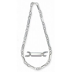 14k White Gold Overlay 30-inch Triple Tie Chain