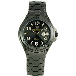 Jules Jurgensen Men's Round Black Dial Watch