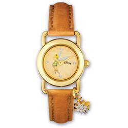 Disney Children's Tinker Bell Charm Leather Watch
