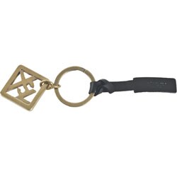 Yves Saint Laurent Gold Square Logo Key Ring