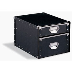 Black Polypro 2-drawer Storage Bin