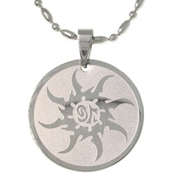 Stainless Steel Tribal Sun Necklace