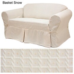 Basket Creme Sofa Slipcover