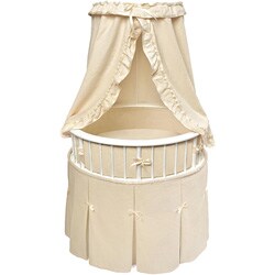 Elite Oval Bassinet with Ecru Waffle Bedding