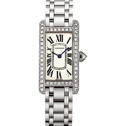 Cartier Tank Americaine 18k Gold Diamond Watch