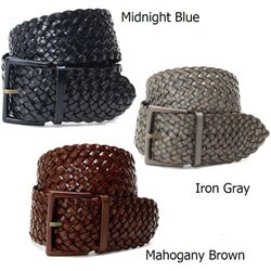 Linea Pelle Women's Braided Covered Buckle Belt