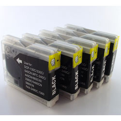 Brother LC-51-BK Black Inkjet Cartridges (Pack of 5)