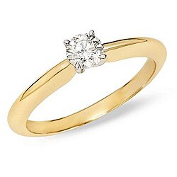 14k Gold 1/4ct TDW Diamond Solitaire Engagement Ring (G-H, SI2-I1)