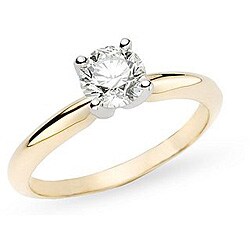 18k Yellow Gold 1ct Diamond Solitaire Engagement Ring (H-I, I1-I2)