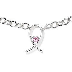 Sterling Silver 'Breast Cancer Awareness' Necklace