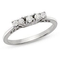 14k Gold 1/4ct TDW Diamond 5-stone Anniversary Ring (H-I-J, I1-I2)